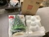 Large Pre-Lit Ceramic Christmas Tree Decoration w/ LED Light, Timer - 18in - Thumbnail 2