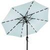 Solar LED Lighted Patio Umbrella w/ Tilt Adjustment, UV-Resistant - 10ft - Thumbnail 1