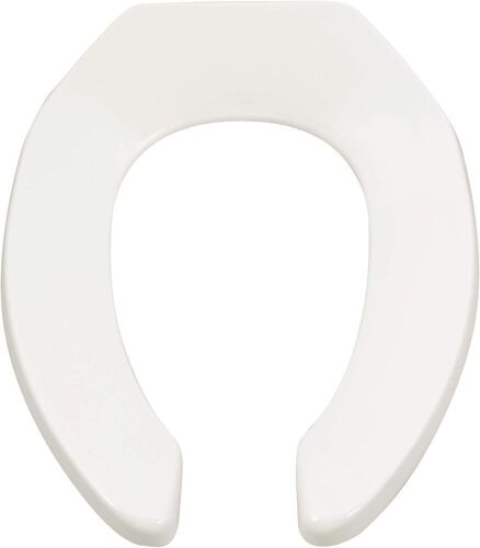 Lot of (4) American Standard Commercial Elongated Open Front Toilet Seat with Stainless Steel Hinge, White - Lot 803JF