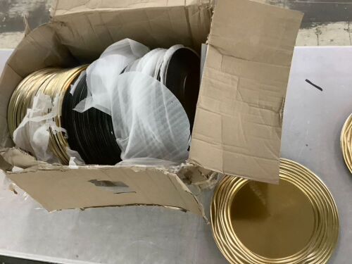 13" Gold Plastic Charger Plates, Approx 100 - Lot 159