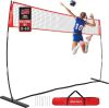 Zealfeel Volleyball Net, 12FT Training Set with 3-Level Adjustable Height - Thumbnail 1