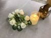 3" Rose Flower Wreaths with LED Candles, 12 pc - Thumbnail 2