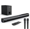 80W Soundbar with Subwoofer, 2 Wireless Microphones - Thumbnail 1
