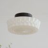 13.7" White Glass Drum Ceiling Light Semi Flush Mount - Thumbnail 1