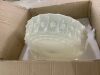 13.7" White Glass Drum Ceiling Light Semi Flush Mount - Thumbnail 3
