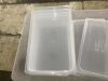Lot of (4) Plastic Storage Totes - 1 Bin & 1 Lid Cracked - Thumbnail 2