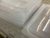 Lot of (4) Plastic Storage Totes - 1 Bin & 1 Lid Cracked - Thumbnail 3