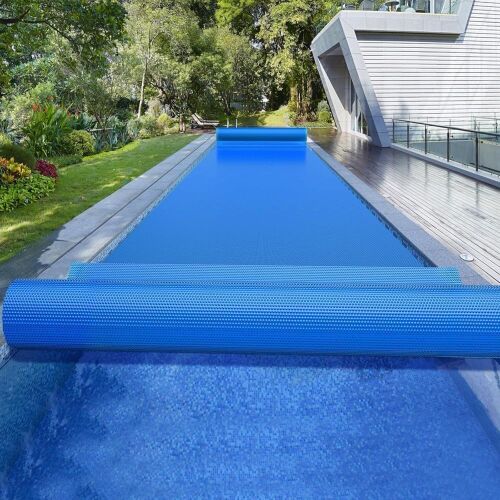 BigXwell Solar Pool Cover, Blue 16-mil 16 x 32 Foot Rectangle for In-Ground Pools - Lot 83