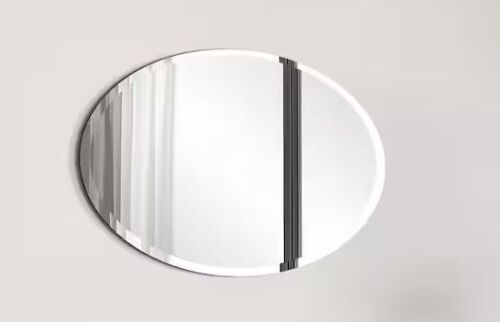 Empire Art Direct Frameless Beveled Oval Wall Mirror, 24" x 36" - Lot 124JF