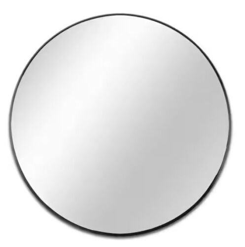 TA 24 in. x 24 in. Black Modern Round Framed Decorative Mirror - Lot 819JF