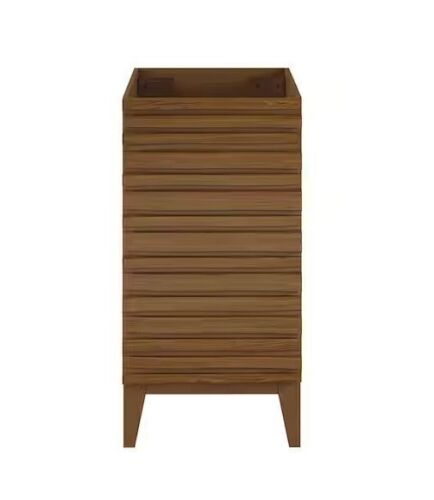 Swiss Madison Cascade 18 in. W x 18.5 in. D x 35 in. H Bath Vanity Cabinet without Top in Brown Oak - Lot 62JF