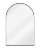 24 in. W x 36 in. H Arched Black Aluminum Alloy Framed Wall Mirror - Thumbnail 1