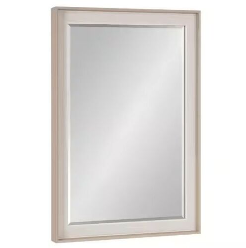 Kate and Laurel Kobert 18 in. W x 24 in. H Natural Rectangle Transitional Framed Decorative Wall Mirror - Lot 836JF