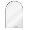 24 in. W x 36 in. H Arched Black Aluminum Alloy Framed Wall Mirror - Thumbnail 1