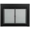 Pleasant Hearth Alpine Medium Glass Fireplace Doors - Thumbnail 1