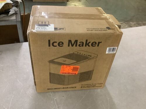 EUHOMY Countertop Ice Maker, Portable 2-Size Bullet Ice Machine with Self-Cleaning, 26.5 Lbs/24H, Grey - Lot 51JF