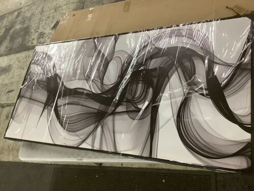 Abstract Wall Art, 59" x 29" - Small Tear - Lot 466