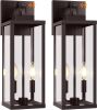 BesLowe 18” Motion Sensor Outdoor Wall Lights, 2 Pack - Thumbnail 1