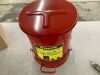Justrite 6 Gallon Galvanized Steel Oily Waste Can, 16" x 12" - Thumbnail 3