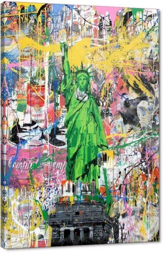 Statue of Liberty Graffiti Wall Art, 28" x 44" - Lot 480