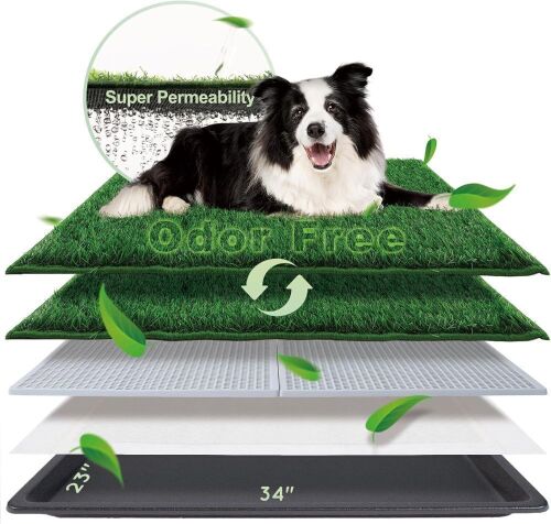 Dog Grass Pad with Tray Large 34’’×23’’ - Lot 571