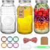 Wide Mouth Mason Jars 64 oz, 3 Pack - Thumbnail 1