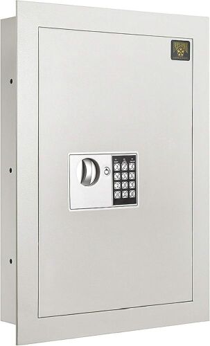 n-Wall Safe with Keypad and 2 Manual Override Keys, 4"D x 16.25"W x 22"H - Lot 167