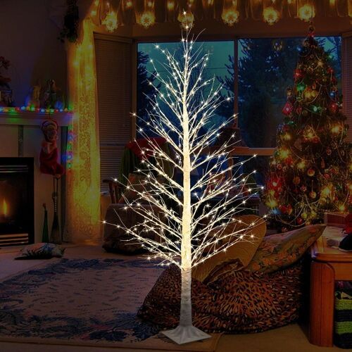 6FT LED Christmas Birch Tree - Lot 582