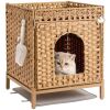 Rattan Cat Litter Box Enclosure - Thumbnail 1