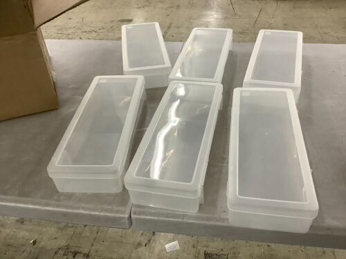 Lot of (6) Plastic Storage Containers - Lot 798
