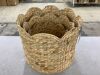 Scalloped 3PC Water Hyacinth Nesting Baskets - Thumbnail 2