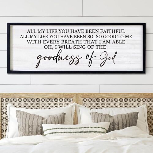 Goodness of God Framed Wall Art, 40''×15'' - Lot 685