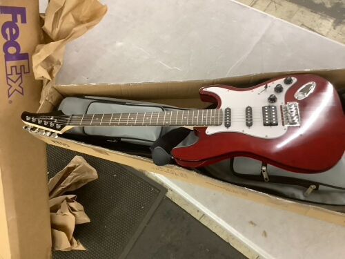 Beginner Electric Guitar Kit w/ Headphone Amp, Padded Gig Bag, Headphones - Lot 686