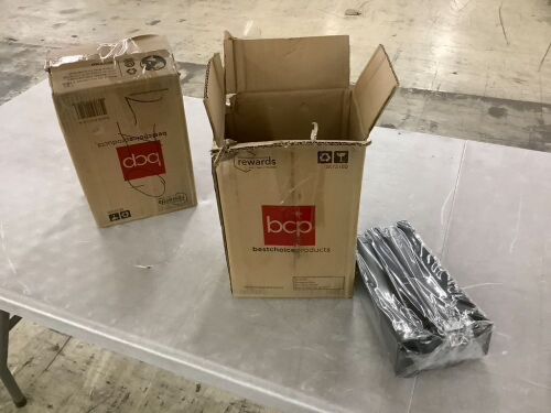 Lot of (2) 360-Degree Rotating Adjustable Christmas Tree Stand for Up to 7.5ft Artificial Tree w/ 3 Settings, 3 Built-in Electrical Outlets - Lot 740