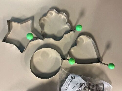 Fried Egg Mold Shapes, Lot of 12, 4 Per Package