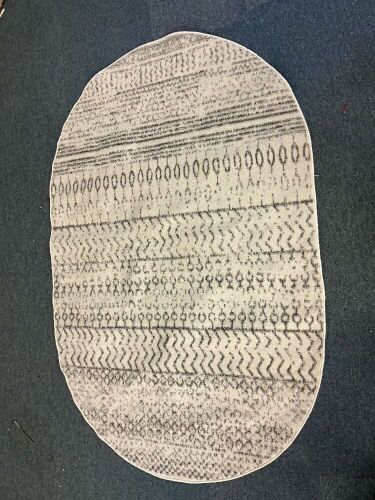 Oval Rug, Bodrum, 4x6, Dark Gray - Lot 214
