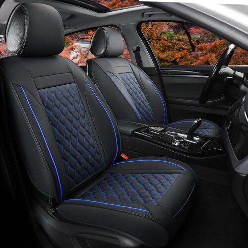 Car Seat Covers Front Pair, Universal Fit For Most Cars, SUV, Sedans And Pick-Up Trucks, Car Faux Leather Vehicle Cushion Covers