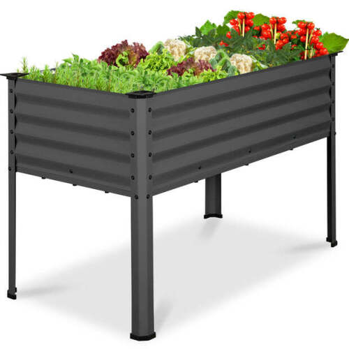 Elevated Galvanized Metal Garden Bed w/ Corner Protectors - 48x24x30in - Lot 8319
