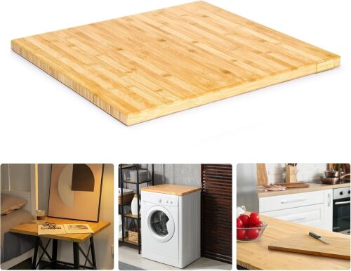 Butcher Block Countertop, DIY Bamboo Countertop, 1.2'' Thick Waterproof Table Top, Used as Cutting Board, Stovetop Cover, Office Desk Top, Dining Room Table, Laundry Counter, Kitchen Counter