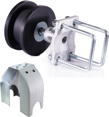 Sliding Gate Rollers, Nylon Cantilever Slide Gate with Covers, 4" Square Post × 2" Chain Link Fence Gate Frame, Sliding Gates, Chain Link Gate Roller-1PCS