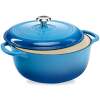 Cast-Iron Dutch Oven Kitchen Cookware w/ Enamel, Handles - 7.5qt - Thumbnail 1