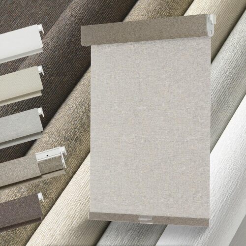No Drill No Tools Light Filtering Roller Shades for Windows,Linen Fabric Cordless Roller Blinds,Custom Blinds for Home,Bedroom,Living Room - Lot 10090