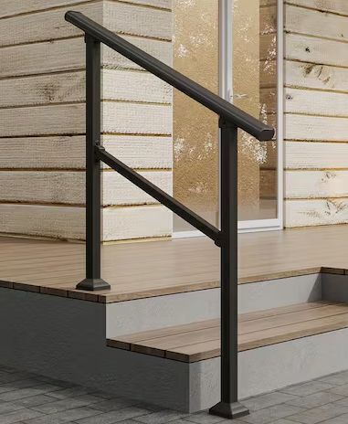 Boyel Living 2.75 ft. Metal Handrail for 0-3 Steps