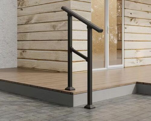Boyel Living 1.8 ft. Metal Handrail for 0-2 Steps