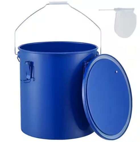 6 Gal Oil Disposal Caddy Carbon Steel Fryer Oil Bucket with Rust-Proof Coating