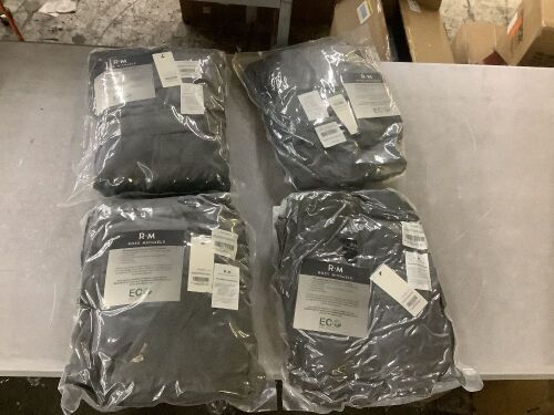 Lot of (4) Ross Michaels Mens Luxury Robe Hooded Big and Tall, S/M