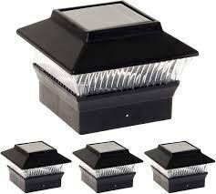 GreenLighting 4 Pack Standard #1 Fence Post Cap Solar Powered Outdoor LED Lights for 4x4 PVC/Vinyl Posts
