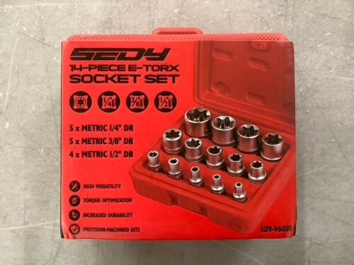 SEDY 14-Piece E-TORX Socket Set