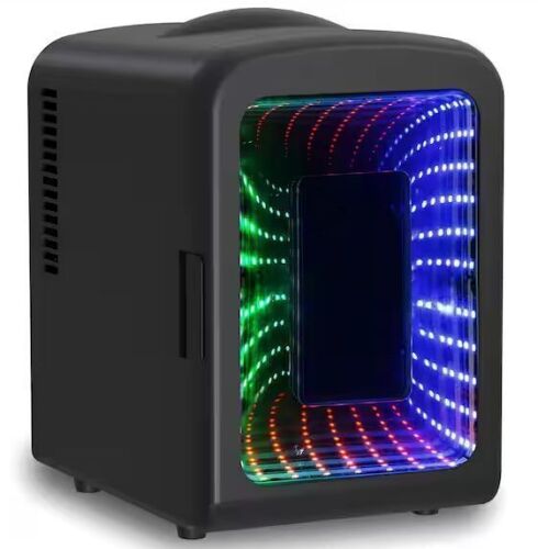 COWSAR 7 in. 0.15 cu. ft. 4L LED Mini Refrigerator w/ Portable Cooler - Lot 712JF