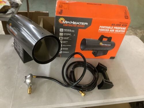 Mr. Heater Contractor Series 60,000 BTU Forced Air Propane Outdoor Space Heater with 10 ft. Hose and Regulator - Lot 716JF